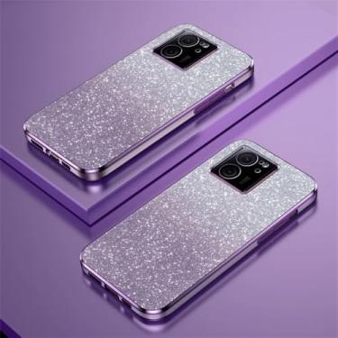 Imagem de Para xiaomi mi 13t 12t 11t pro 14 13 12 11 lite poco x3 nfc x5 f3 f4 f5 m3 m4 capa de silicone chapeamento caso suporte magnético, roxo, para poco f4