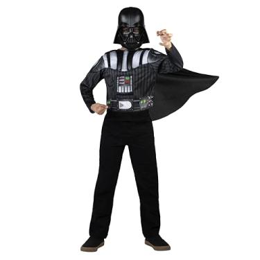 Imagem de Star Wars Darth Vader Youth Muscle Chest Box Set - Padded Costume Top and Cape with Plastic Mask - Size S (4-7) Multi