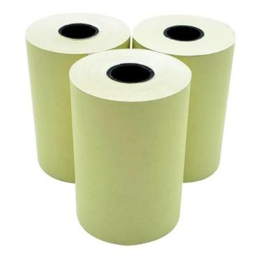 Imagem de Bobina Termica 57-58mm Mini Impressora Portatil - 10 Rolos Amarela - D