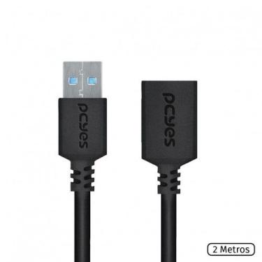 Imagem de Cabo extensor usb a 3.0 macho para usb a 3.0 femea 28awg puro cobre 2 