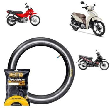 Imagem de Câmara De Ar Trazeira Para Moto Aro 14 Biz/Pop 2.75-14 - Rotta376