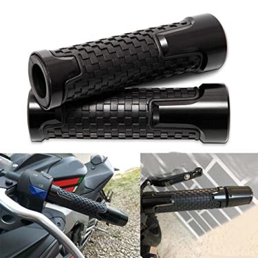 Imagem de JMTBNO Punhos de borracha antiderrapantes para motocicleta de 22 mm sem propulsor de extremidade de barra - Guiador de mão de 22 mm para bicicleta esportiva de rua, cruzador, scooter, bicicleta suja