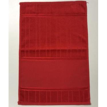Imagem de Toalha de Rosto Velour Para Pintar Liso Artesanalle Dohler, Vermelha