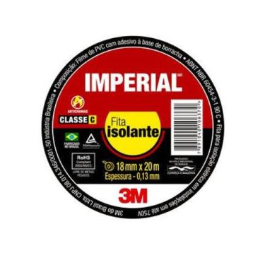 Imagem de Fita Isolante 18mm x 20m Preta Imperial 3M