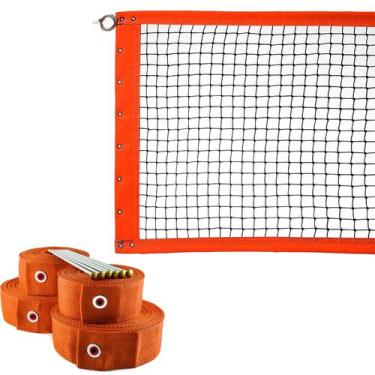 Imagem de Kit Rede De Beach Tennis Duplas 8,5 Metros Laranja/Preto - Evo sports