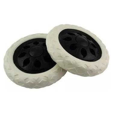 Imagem de 2 Rodinhas Emborrachada Carrinho Feira Sacola 16Cm - Clink