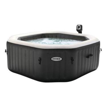 Imagem de Piscina Spa Inflável 4 Pessoas Deluxe 795l 220v - Intex, Preto
