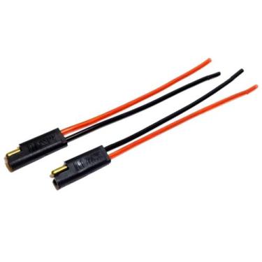 Imagem de 2 Pares Conector 2 vias com fio de 2,5mm Plug Alta Qualidade - NTV SOM
