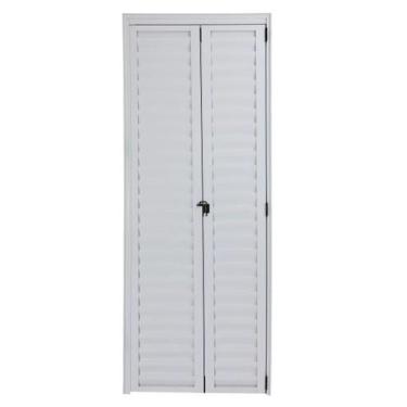 Imagem de Porta Camarão 2,10x70 lado ESQUERDO no alumínio branco - Prisma Esquad