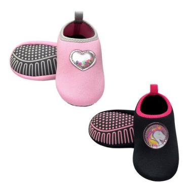 Imagem de Kit Sapatilha Infantil Antiderrapante Magicc Kids S111 S112, 17/18