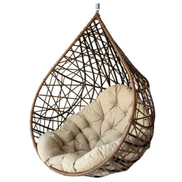 Imagem de Cadeira Balanço Ninho Suspenso Gota Tramado com Almofada Impermeável