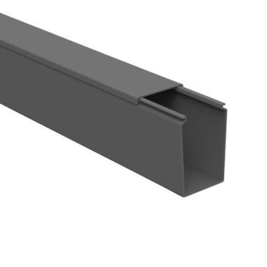 Imagem de Canaleta Pvc 50x80x2000mm Lisa Cinza - ENERBRAS, Cinza
