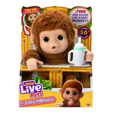 Imagem de Little Live Pets Pelúcia My Baby Macaquinho Mango F0173-0 - Fun - Fun 