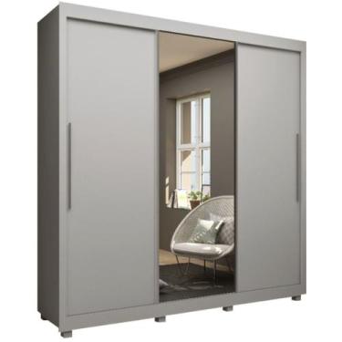 Imagem de Guarda Roupas casal Gelius Royale 3 portas de correr com espelho - Bra