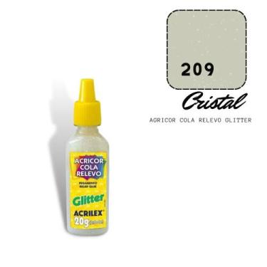 Imagem de Acricor Cola Relevo Cristal (Glitter)20g - ACRILEX