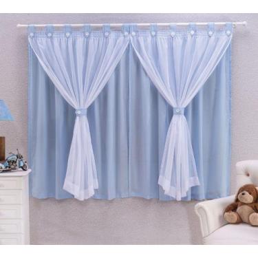 Imagem de Cortina 2m x 1,70m Varão Simples Diversas Cores - Beatriz Baby Enxovai