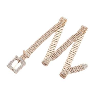 Imagem de Cinto Feminino Corrente Com Strass Brilhante Fino BBH-T83/T85 - shr, B