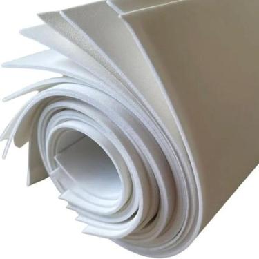 Imagem de Placas Kit 100 Folhas Eva Branco Lavável Textura Homogênea - Biatex