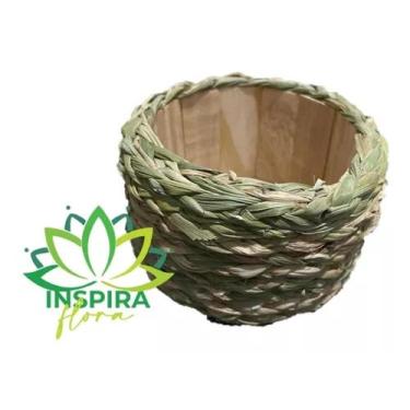 Imagem de Cesto Vaso Palha Sisal Decoração Cachepô Plantas Flores Lar - FLORA FU