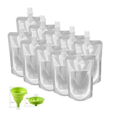 Imagem de Frascos de plástico para viagem de suco de álcool, sacos de bebidas ocultáveis e reutilizáveis, corredores de rum para kit de frasco de licor de cruzeiro, sacos de água potável para sacos de