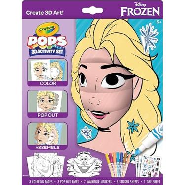 Imagem de Crayola POPS 3D Frozen Activity Set, Kids Coloring Set & Craft Kit, Includes Stickers & Markers, Spiderman Gift for Girls & Boys, 6+