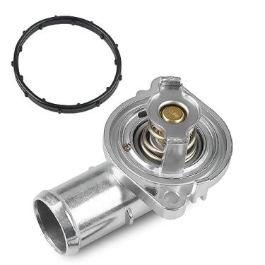 Imagem de WMPHE Carcaça do termostato de refrigeração do motor de alumínio compatível com Dodge Journey/Grand Caravan 2011-2019, Chrysler Town & Country, Dodge Avenger/VW Routan 2011-2016, substituição para 5184570AH