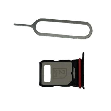 Imagem de zhxchzhi Suporte de bandeja de cartão SIM duplo OEM solt+pino de substituição para Motorola Moto X40 XT2301-5 Preto