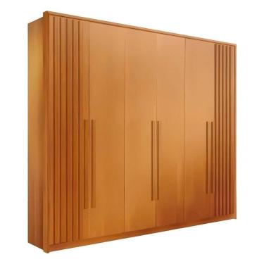 Imagem de Guarda Roupa 6 Portas 6 Gavetas Anápolis Ripado Valverde Cinamomo