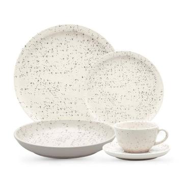 Imagem de Aparelho de Jantar e Chá 20 Peças Oxford Flat Chuvisco