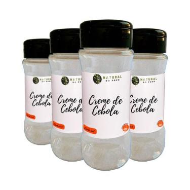 Imagem de Creme de Cebola Em Pó Gourmet Sabor Intenso Kit 4 100% Natural Pote co