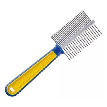 Imagem de Pente Duplo Para Pet Cães E Gatos Desembolador De Pelos - Loja Coisari