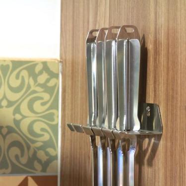Imagem de Suporte Espeto e Fuzil de Parede 5 Furos - Inox - Maxx Diamond