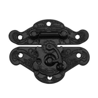 Imagem de Fecho Oriental Grande Trabalhado 2 Peças Metal Decoração Caixas Artesa