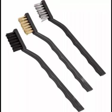 Imagem de Kit 3 Escovas De Aço Para Limpeza Pesada De Grelha E Churrasqueira  - 