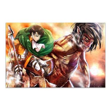 Imagem de Quebra-cabeça Personalizado Shingeki No Kyojin 48 Peças - Pomps Geek