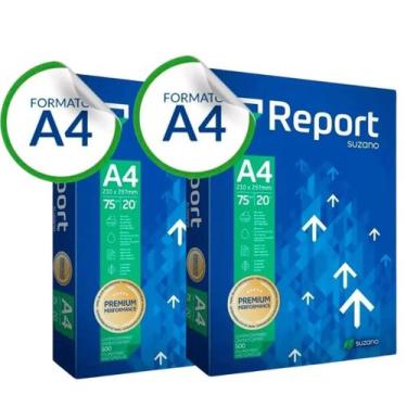 Imagem de Papel Sulfite A4 75g Premium Report Suzano 1.000 Folhas