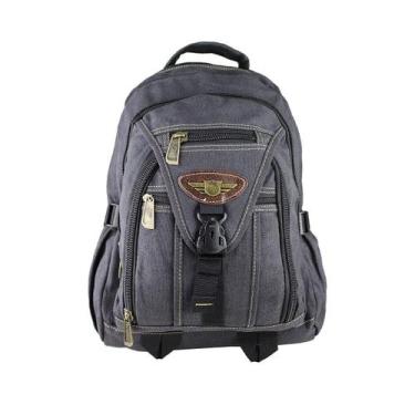 Imagem de Mochila Tiracolo Em Lona Resinado Kvn Preta Ja9606 - PLAT1