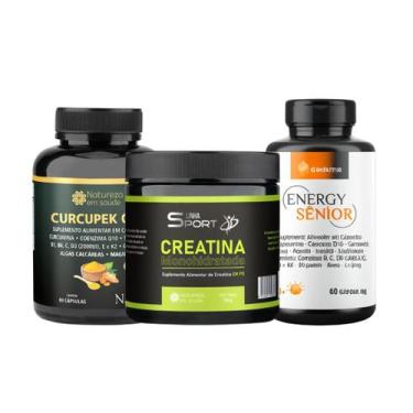 Imagem de Kit Creatina em pó + Curcupek + Energy Senior - Natureza em Saúde