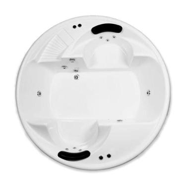 Imagem de Banheira Redonda Thalita COMPLETA com hidro em acrílico - Só Banheiras