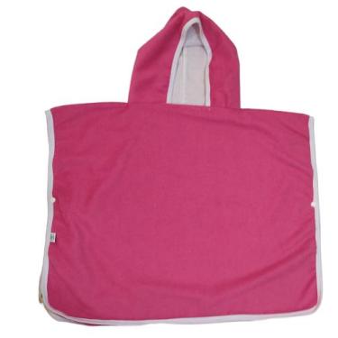 Imagem de Toalha Poncho Bebê Saida de Praia Piscina Com Capuz Cores Neon Verão -