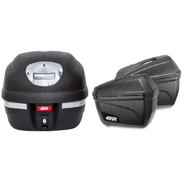 Imagem de Kit De Bau Para Moto 33L Monolock Simply Fume E-33Nt + Bau 22L Lateral-E-22N Givi Tiger Bmw Gs1200r