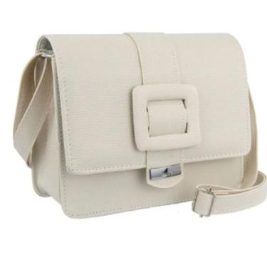 Imagem de Bolsa Casual Transversal com Alça Ajustável e Detalhe em Fivela com Zí