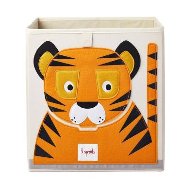 Imagem de Cesto Organizador 3 Sprouts Quadrado Tigre Colorido