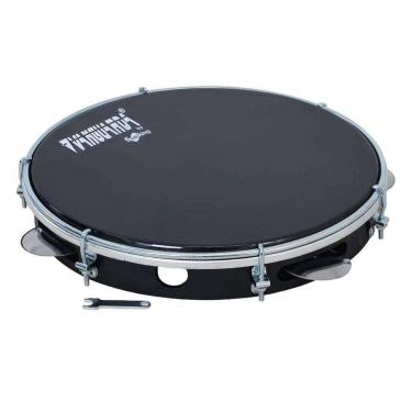 Imagem de Pandeiro 10`` Preto Pele Leitosa Preta - Spanking