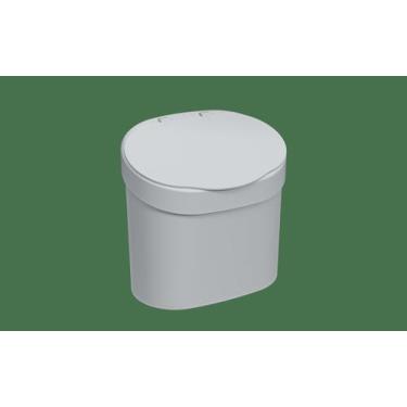 Imagem de Lixeira Com Tampa Para Pia Coza Basic 2,5 Litros Cinza Frio