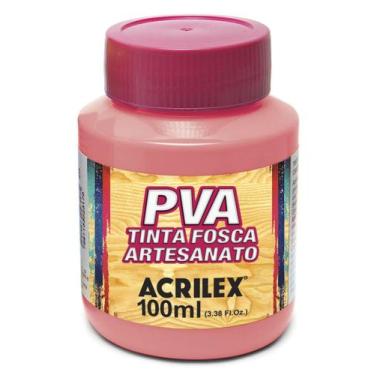 Imagem de Tinta Pva Fosca Cores Claras para Artesanato 100ml - Acrilex, 567 - RO