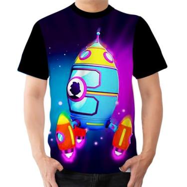Imagem de Camiseta Camisa Ads Foguete Pk Xd Jogo infantil - Fabriqueta, M