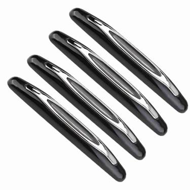 Imagem de Protetores de Borda da Porta do Carro Guarnição Capa Tira Canto Pára Choque Conjunto Protetor de Arranhões Anti Colisão (Preto)