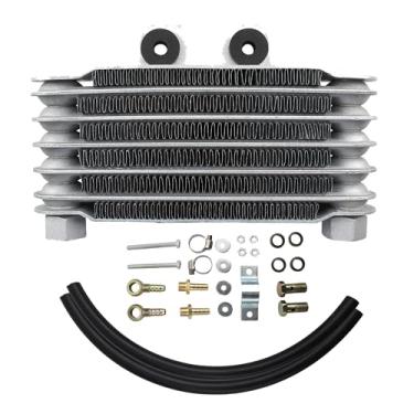 Imagem de PowerMotor Resfriamento de óleo do radiador de 6 camadas, resfriador de óleo de motor de motocicleta para 2T 4T 50CC 125CC 140CC Pit Dirt Bike ATV Moto Enduro - Kit M12