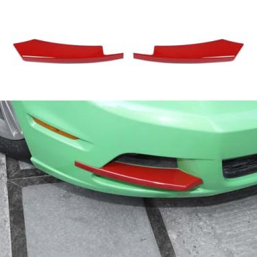 Imagem de Jimen Compatível com Ford Mustang 2010-2014, para-choque dianteiro sob luz de neblina guarnição da tampa (vermelho)